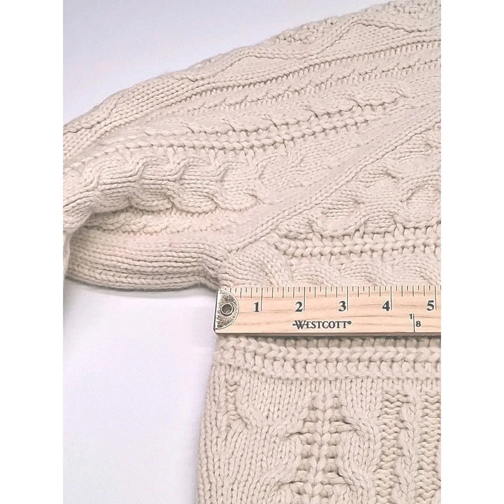 Banana Republic Merino Extra Fine Wool/Cotton Cable Knit Sweater Men's Size L
